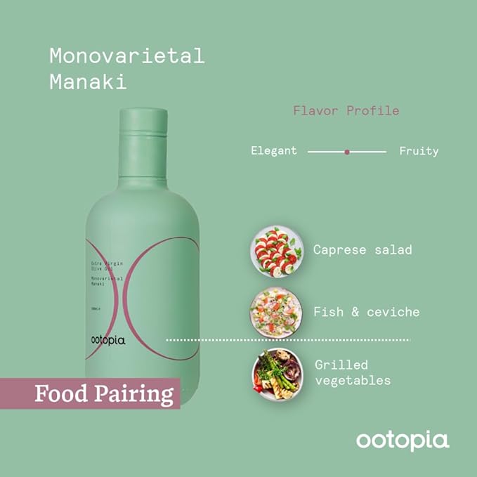 Ootopia Manaki Extra Virgin Olive Oil - Award-Winning Greek EVOO (#2 Editor's Pick Food &amp Beverage Magazine 2025) (8.45 Fl Oz)