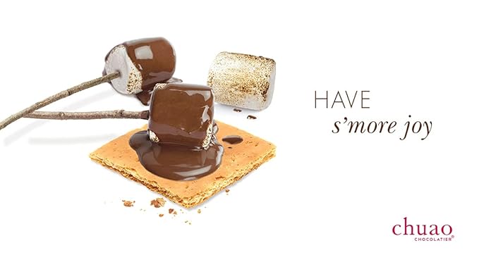 Chuao Chocolatier Oh My S'mores Milk Chocolate Bars | Gourmet Chocolate Artisan European No Preservatives | For Gift Baskets Christmas Valentines Day Gifts for Women Men | 10 Pack