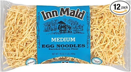 Inn Maid Noodles Medium 16-Ounce Bags (Pack of 12)