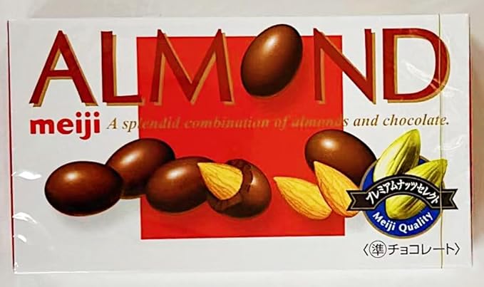Almond Chocolate Candy Premium Japanese Chocolate-Covered Almonds 79g2 Pack