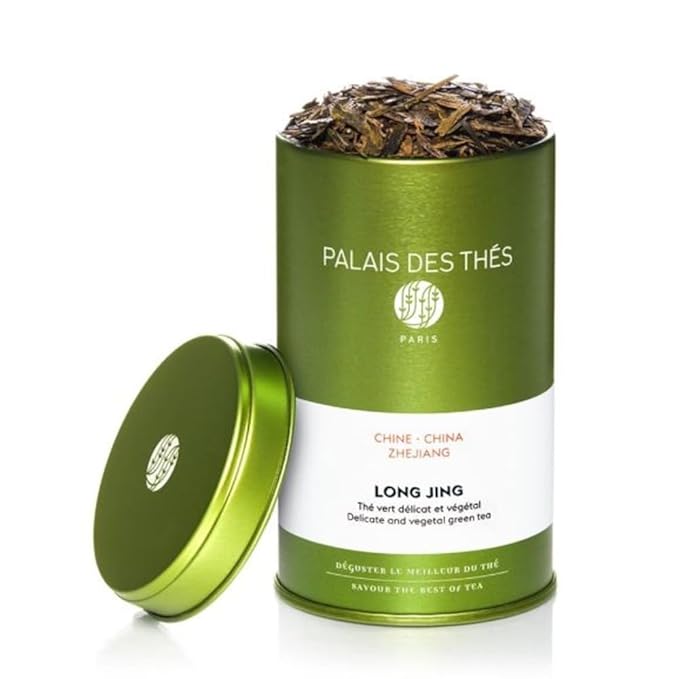 Palais des Thés - Long Jing - Chinese Green Tea - Premium Loose Leaf Serves 20-25 Cups - 3.5oz Tin
