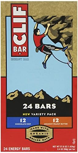 Clif Bar Variety Pack Chocolate Chip Crunchy Peanut Butter 2.4 oz. Nutrition Bars (24 Count)(Pack of 2)