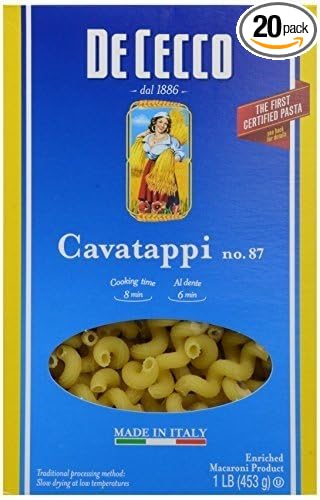 De Cecco Pasta Pasta Cavatappi Corksrew 16 oz. (Pack of 20) ( Value Bulk Multi-pack)