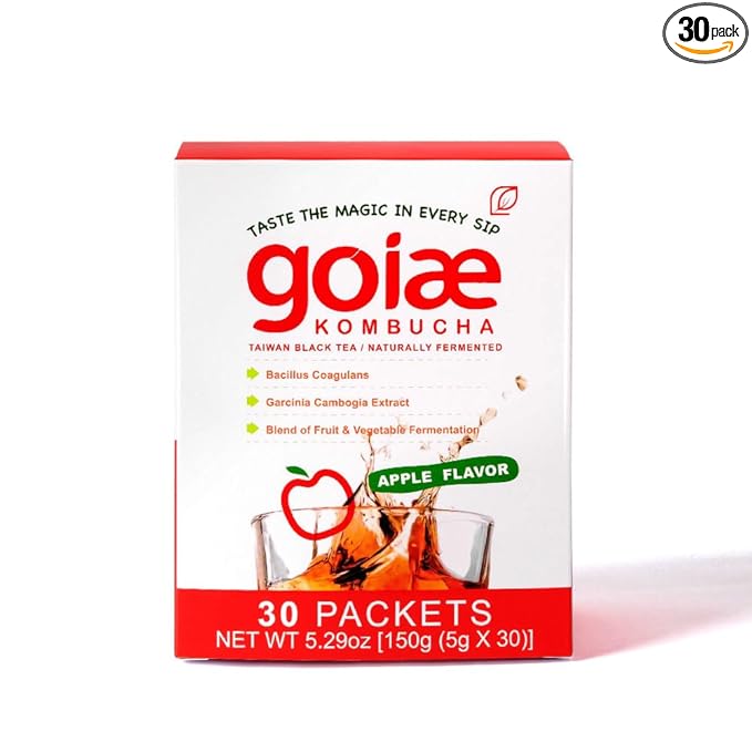 goiae SlimbuchaApple Flavor 30 packets-(Pineapple • Lemon )– Taiwanese High‑Altitude Tea • Rich in Postbiotics to Support Gut Flora • Patented Ingredients May Help Metabolism &amp Digestive Regulari