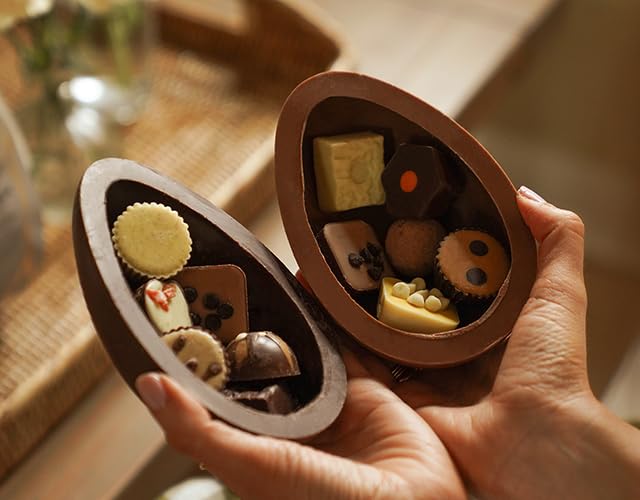 Luxury Easter Chocolate Egg 13.8oz – Extra Thick Gourmet Patisserie Easter Egg Gift – Premium British Chocolate – Hotel Chocolat