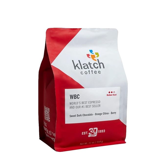 WBC World's Best Espresso - Roasted by Klatch Coffee - Whole Bean Coffee - 2 Pound Bag
