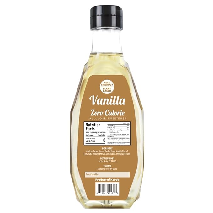 ALTist Allulose Syrup Sweetener – Zero Calorie Liquid Sugar Alternative Keto Vegan Non-GMO Plant-Based | 1:1 Sugar Replacement No Net Carbs Zero Fat 17.7 fl oz x 2 Bottle - Vanilla
