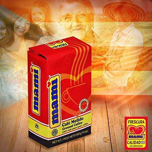 CAFE MAMI KIT 100% Puerto Rican Premium Ground Coffee 42oz (3 units of 14oz) + (1) Limited Edition Puerto Rican Sticker by Artist Jose Hoffman