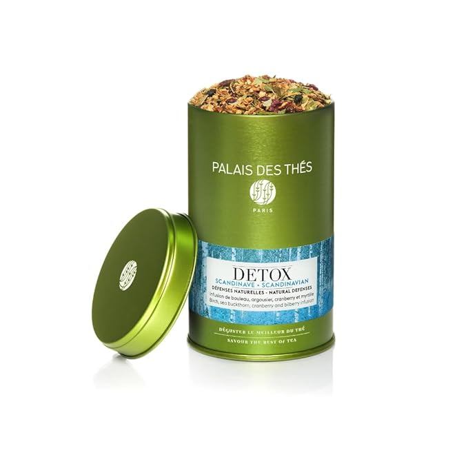 Palais des Thés Caffeine-Free Tea - Organic Scandinavian Wellness Herbal Blend - Premium Loose Leaf Tea Serves 20-25 Cups - 3.5oz Tin