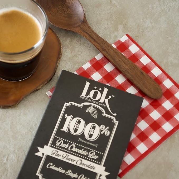 Lök Foods Dark Chocolate Bar 100% Cacao | Fair Trade Kosher Gluten Free Vegan Bean-to-Bar Sugar-Free No Sugar Alcohol No Artificial Sweetener Keto Friendly Low-Carb Paleo | 3.0 Ounce 3 Pack