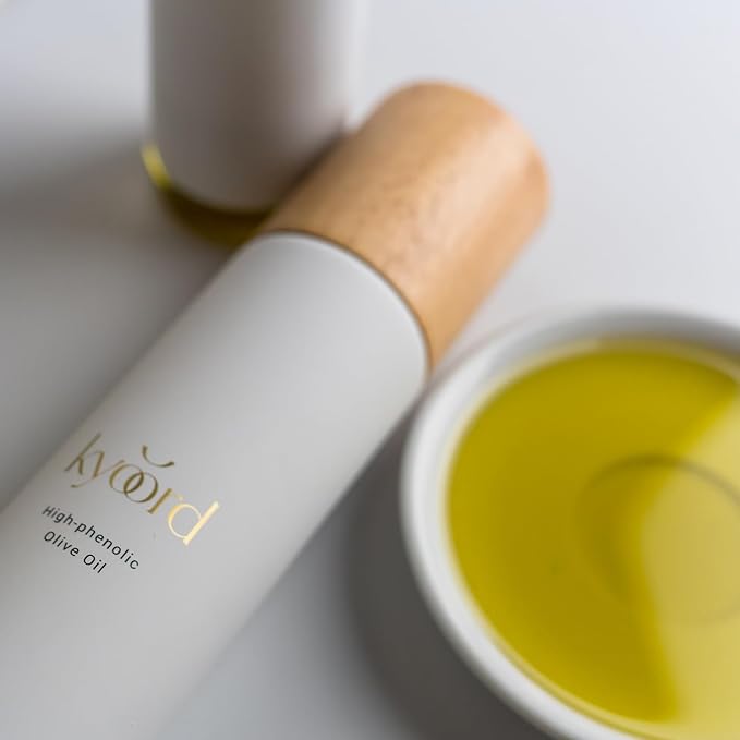 kyoord High-Phenolic Extra Virgin Olive Oil - Unfiltered Cold-Pressed Early Harvest - Peppery Robust Green Notes - Packed with Polyphenols Oleocanthal Antioxidants 500ml