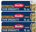 Whole Grain Thin Spaghetti Pasta (Pack Of 3 Boxes) 16 oz. Each