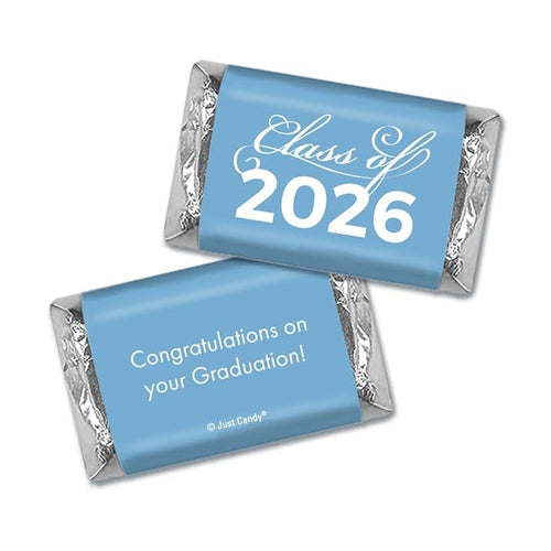 496 Pcs Light Blue Graduation Candy Party Favors Assorted Wrapped Miniatures &amp Blue Kisses (6.1 lbs Approx. 496 Pcs)