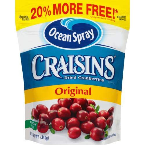 Ocean Spray Craisins Dried Cranberries (Pack of 6)
