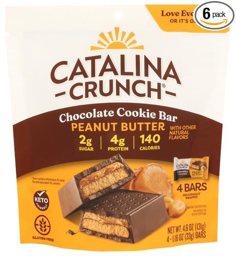 Catalina Crunch Chocolate Peanut Butter Bar 4.64 oz (Pack of 6)