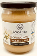 Ascania Buckwheat Creamy Honey 100% Pure Natural Glass Jar 22.9 oz / 650 gr Product of Ukraine (1 Pack)