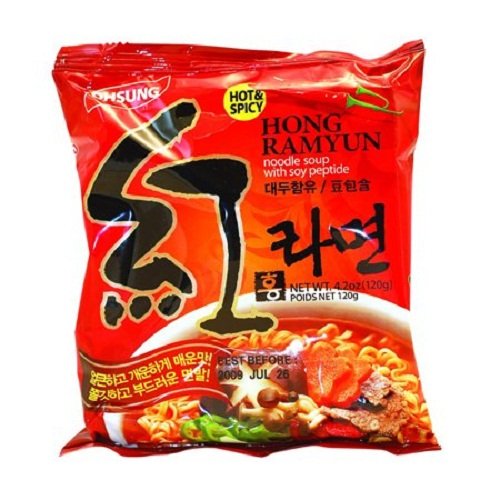 Ohsung Hong Ramyun/ramen Hot &amp Spicy Noodle Soup with Soy Peptide 4.2 Oz: 15 Pack