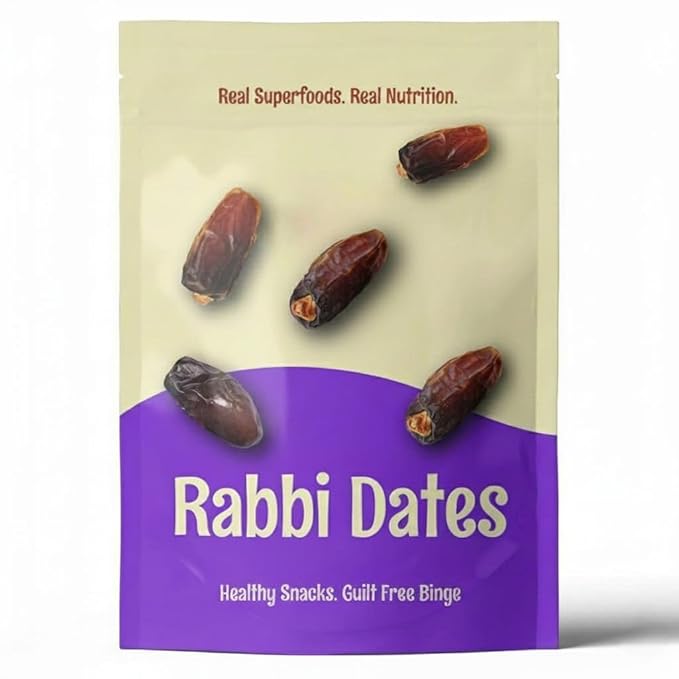 Soft Rabbi Dates Khajur Dry Fruits High in Fibre Energy Booster Healthy Snacks -200 g