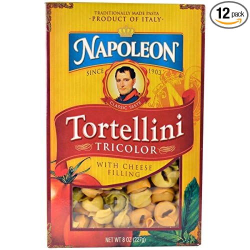 Napoleon Tricolor Tortellini with Cheese Filling 8-ounce Boxes (Case of 12)