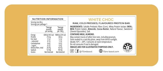 Cold Pressed White Choc flavoured Protein Bar