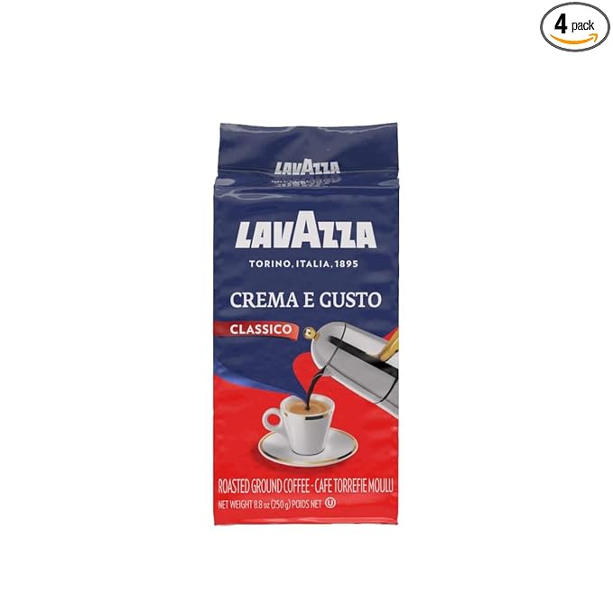 4x LAVAZZA CREMA E GUSTO Classico Ground Italian Coffee Espresso 250g