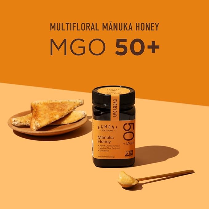 Egmont Everyday Wellness Duo – Raw Manuka Honey MGO 50+ (500g) &amp Night Honey with Ashwagandha (250g)