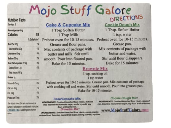 Mojo Stuff Galore Mojo's Children's Easy to Bake Oven Mixes | Play Toy Oven 12 Pack Mega Refill | Cupcakes Cookies Brownie Ultimate Baking Supplies | Super Pack Net Wt 30.2 oz