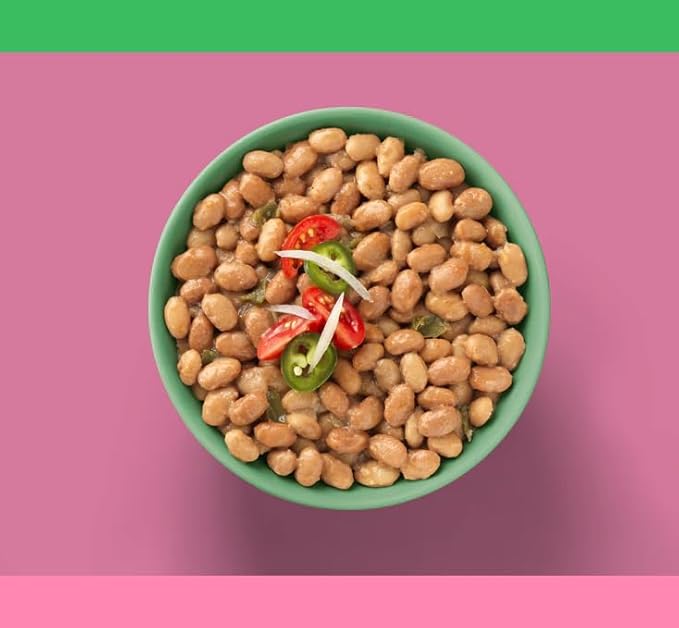 Fillo's Tex Mex Pinto Beans - Ready to Eat Beans Gluten-Free Preservative-Free Microwavable Non-GMO Vegan Friendly Plant Protein 10 oz Pk of 6