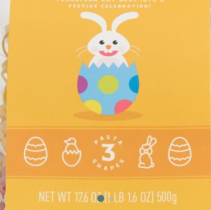 Generic Easter Bunny Egg and Chick Pasta Fun Shaped Holiday Pasta 2lb
