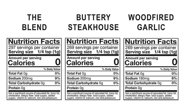 Seasoning Set by KINDERs Pantry Essentials 4 Pack 10.5 oz The Blend 9.5 oz Buttery Steakhouse 9.5 oz Woodfired Garlic 9.4 oz Cowboy Butter Gluten Free Non-GMO