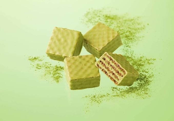 ROYCE' Chocolate Wafers Matcha - Premium Chocolate Wafers with Flavorful Filling| Perfect Gourmet Snack for Gifting &amp Indulging | Japanese Chocolate from Hokkaido (12 Pieces of Chocolate)