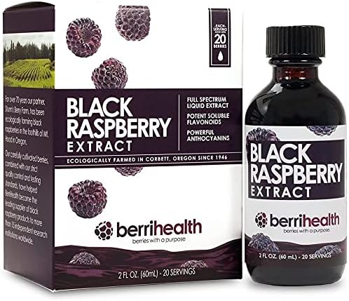 BerriHealth 100% Authentic Oregon Black Raspberry Extract - Made in The USA - 100 Grams - Gluten-Free Vegan Non-GMO