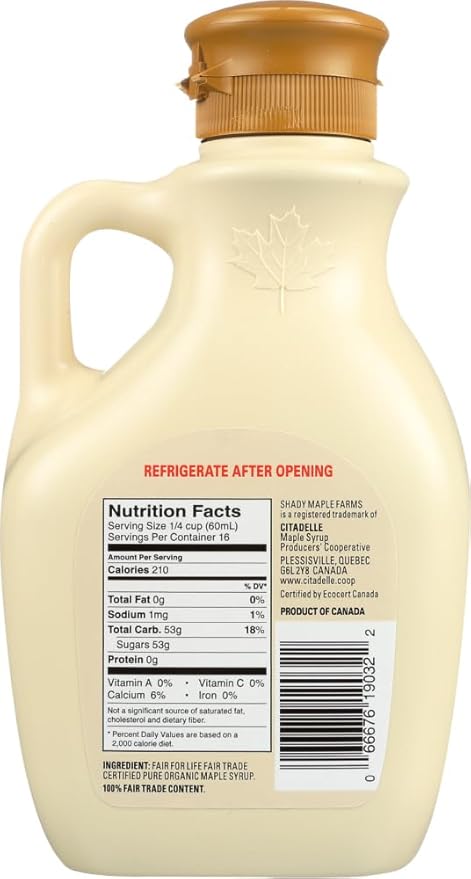 Shady Maple Farms Organic Dark Maple Syrup 32 Ounce. (Pack Of 3)