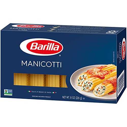 Barilla Pasta Manicotti 8 Ounce (Pack of 4)