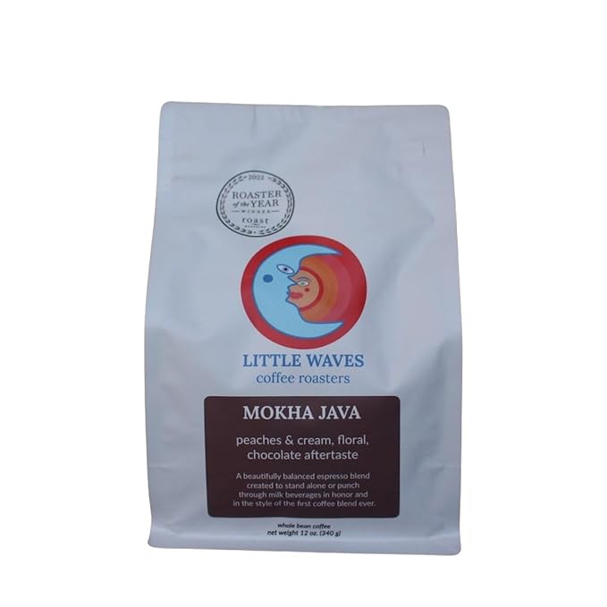 Mokha Java - Roasted by Little Waves Coffee - Whole Bean Coffee - 2 Pound Bag
