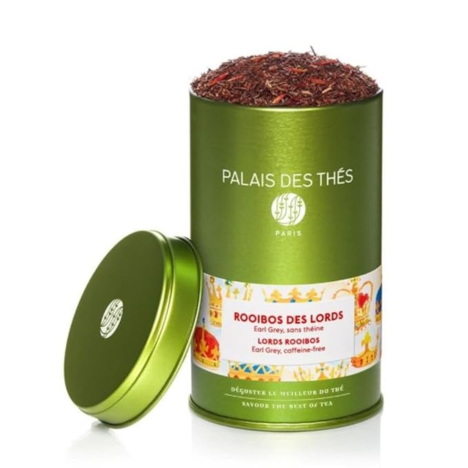 Palais des Thés - Rooibos of Lords - Caffeine-Free Earl Grey &amp Bergamot Tea - Premium Loose Leaf Serves 20-25 Cups - 3.5oz Tin