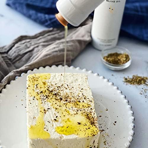 Kosterina - Garlic Olive Oil Cold-Pressed EVOO 2022/23 Early Harvest Koroneiki Olives Authentic Mediterranean Flavors Incredible Superfood Smooth &amp Fresh Taste Tin | 16.9oz (500ml)