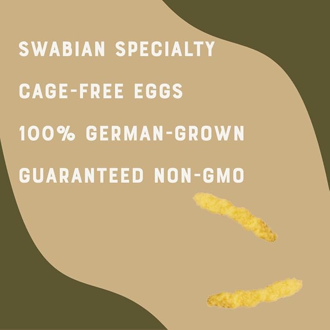Bechtle Spaetzle Bavarian Style Egg Noodles - Traditional German Pasta Authentic Imported from Germany Cage-Free Eggs &amp Durum Wheat Semolina Non-GMO Kosher (17.6oz Pack of 12)