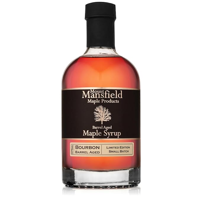 Mansfield Maple Bourbon Barrel Aged Pure Vermont Maple Syrup 375ml