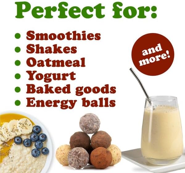 Food to Live Organic Energize Chocolate Protein Mix 2 Pounds – Plant-Based Blend with Hemp and Pumpkin Protein. Cacao Banana and Maca Powders. Perfect for Smoothies and Shakes. Vegan Kosher Bulk