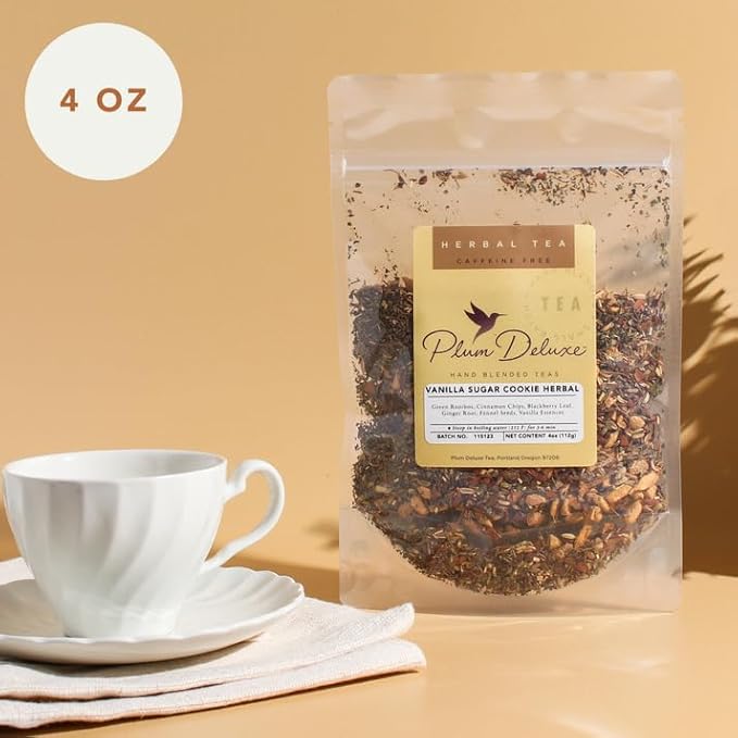 Tranquil Peach Herbal Tea – Caffeine-Free Loose Leaf Blend with Chamomile Peach and Pineapple – Soothing Hot or Iced Tea for Relaxation – 75 to 100 Cups – Ethically Sourced and Hand-Blended in USA