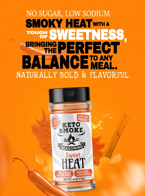 Ultimate Grill Collection – Keto Smoke 4-Pack: Original Blend + Sweet Heat + Mexican Fiesta + Mediterranean Magic (Small Bottles) | Complete Flavor Experience | Keto-Friendly Sugar-Free Low Sodium