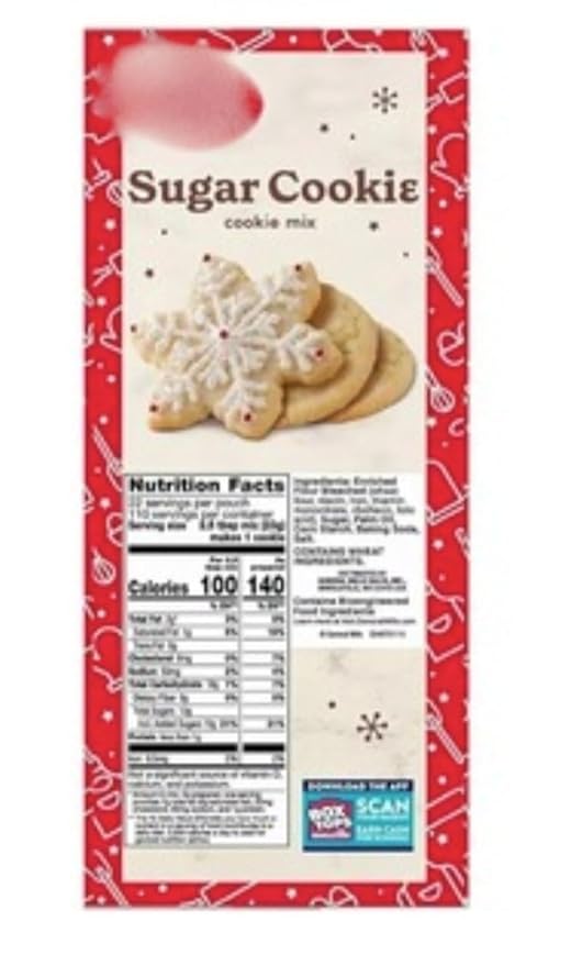 Sugar Cookie Mix Christmas Holiday Cookies 17.5 Oz - 5 Count (Pack of 1)