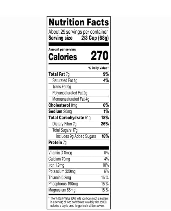 Simple Oats Honey Raisins &amp Almonds Granola 2 34.5 oz Bag 95 TOTAL OUNCES Pack of 2