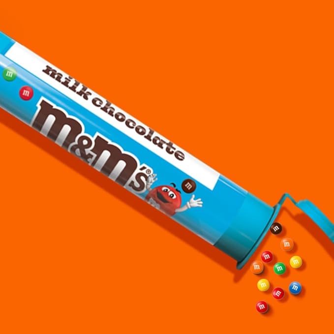 M&ampM'S Milk Chocolate MINIS Size Candy 1.77-Ounce Tube 24-Count