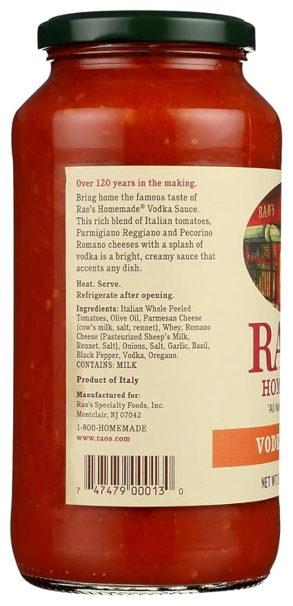 Rao's Homemade All Natural Vodka Sauce 24 OZ (Pack of 9)