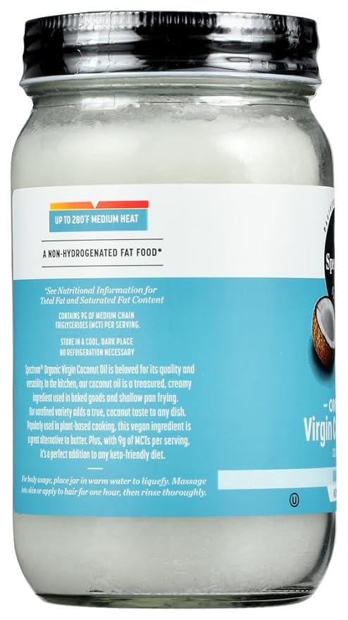 Spectrum Unrefined Organic Virgin Coconut Oil -- 14 fl oz - 2 pc