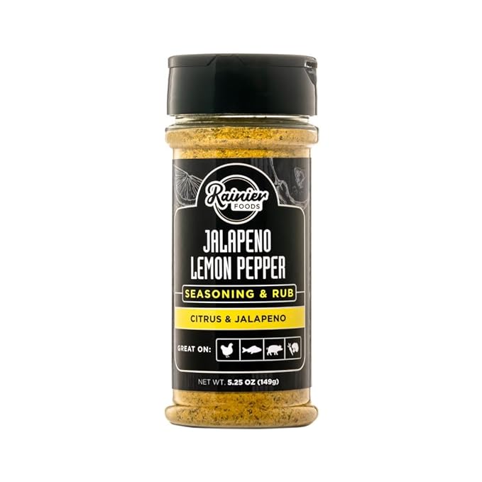 Jalapeno Lemon Pepper Rub - Rainier Foods 5.25oz (6 Pack)
