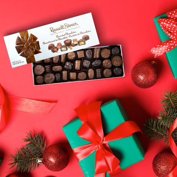 RUSSELL STOVER Assorted Milk &amp Dark Chocolate Gift Box 16 oz. (≈ 28 pieces)