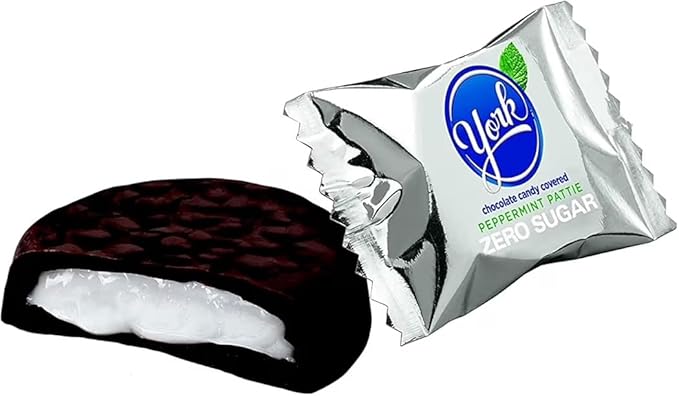 YORK Zero Sugar Chocolate Peppermint Patties Candy Individually Wrapped Aspartame Free 16 oz Bag